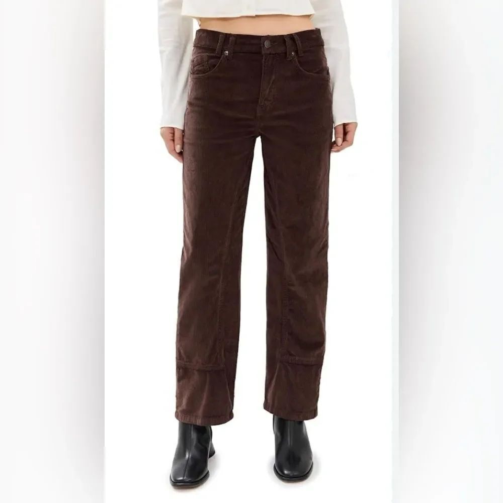 Free People Risk Taker High Rise Straight Corduroys - Picture 1 of 12